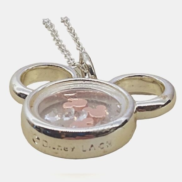 Mickey Mouse Disney Necklace and Pendant Official Rose Gold & Silver Tone - Picture 8 of 9